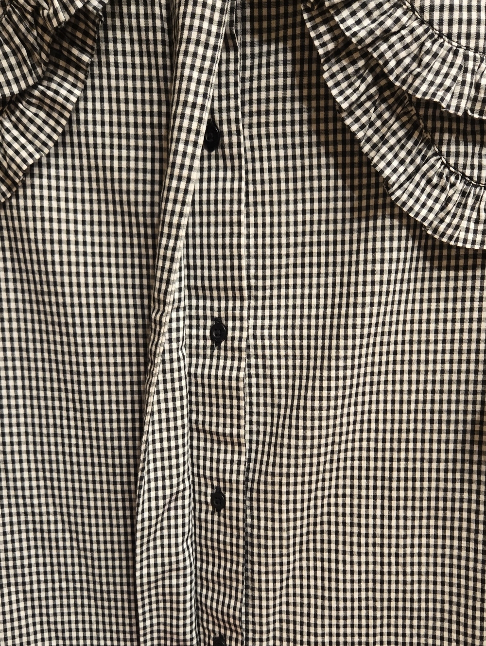 Damson Madder Lois Double Collar Blouse Black Gingham EU 16 /US 12 (See Meas) - Picture 9 of 11